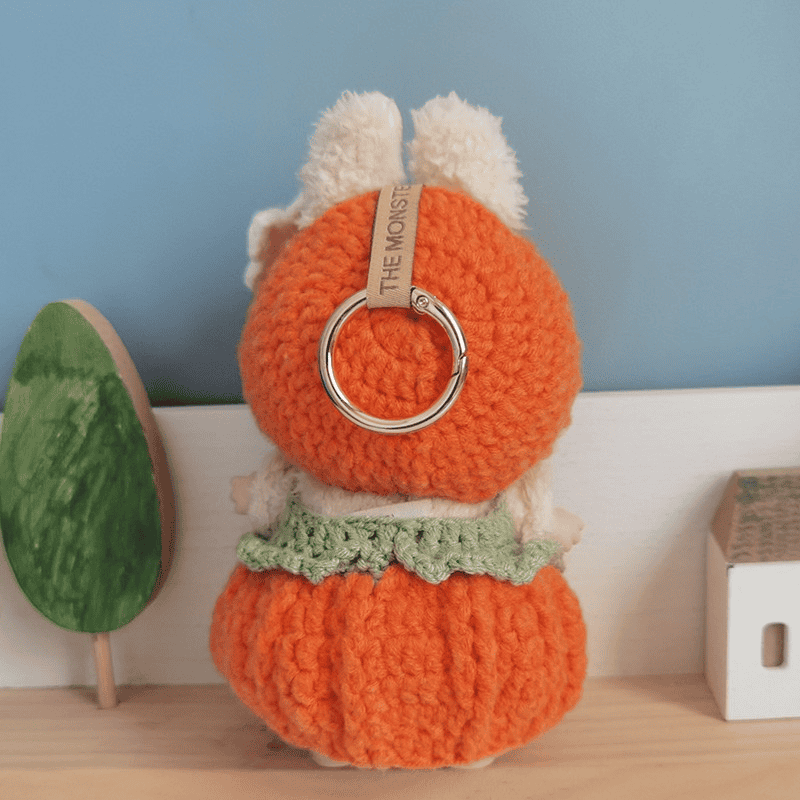 Handmade Pumpkin Outfit for Labubu – Crochet Costume