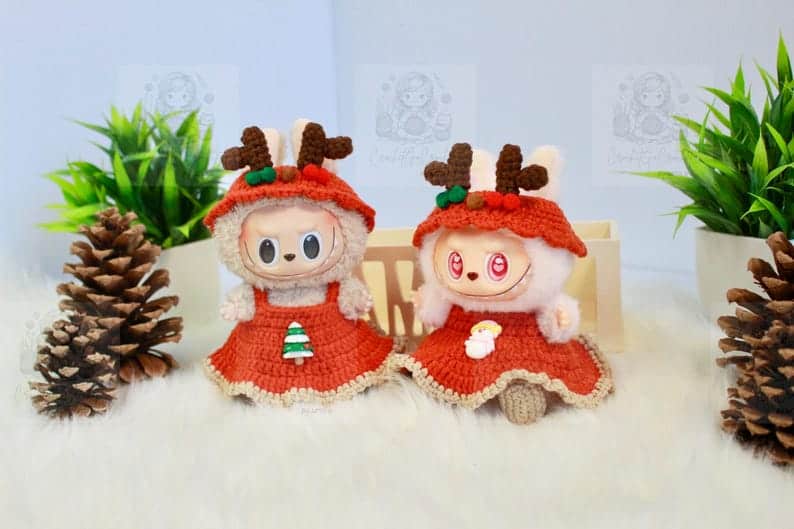 Labubu Kleid Amigurumi Kuscheltier Labubu Kleidung