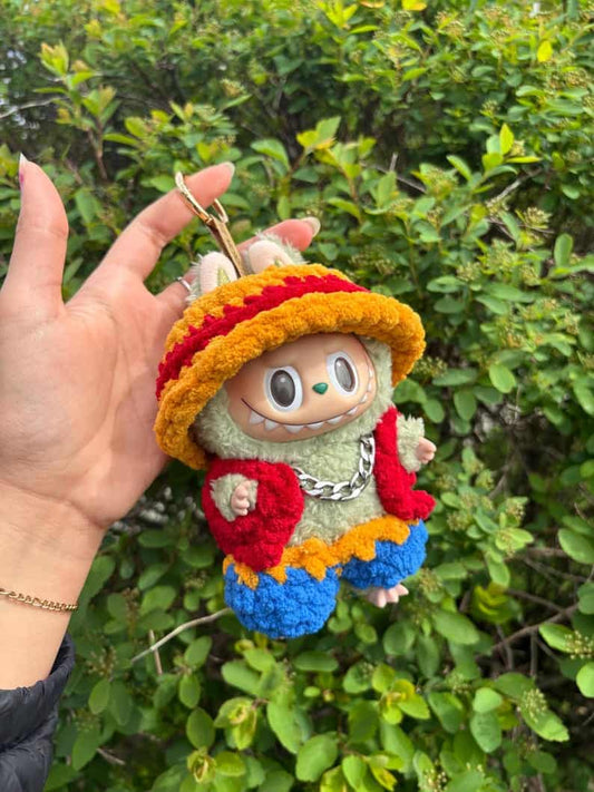 Labubu Monkey D Luffy Crochet Outfit