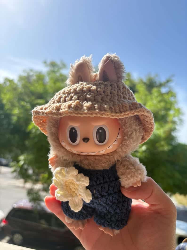 Tenue d'automne sauvage au crochet faite à la main pour LABUBU