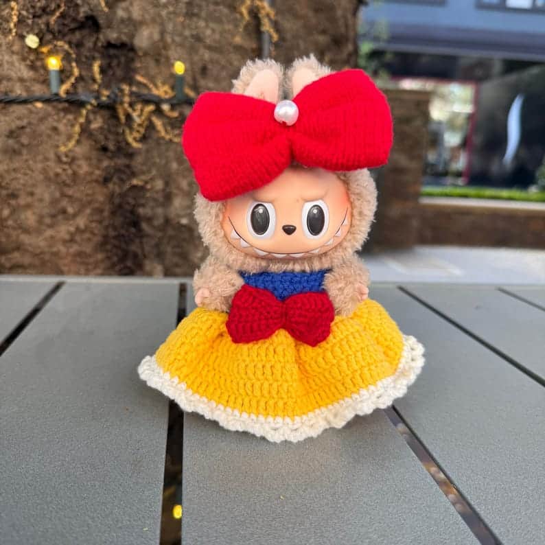 Cute Labubu Crochet Clothes, Labubu Princess Clothes