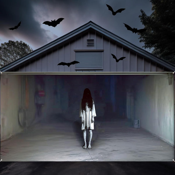 Large Halloween Scary Garage Door Cover Banner