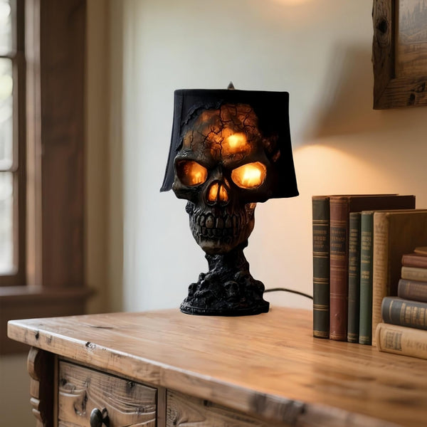 Skull Flame Table Desk Lamp