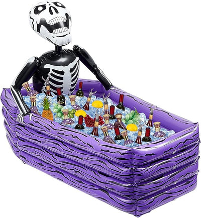 Halloween Inflatable Coffin Skeleton Drink Cooler Party