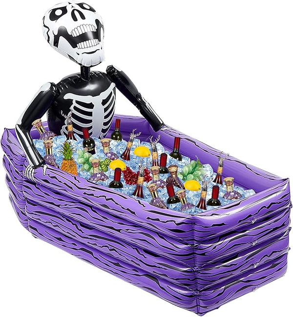 Halloween Inflatable Coffin Skeleton Drink Cooler Party