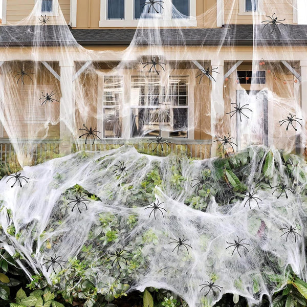 Spider Webs Decorations with 150 Extra Fake Spiders