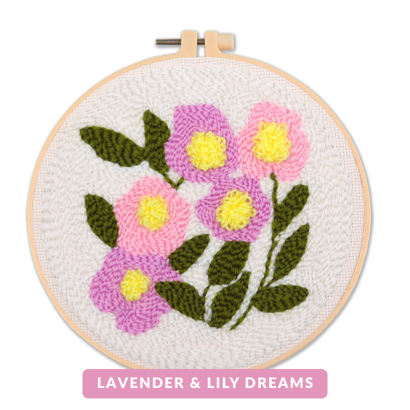 Round Punch Needle Kits – Beginner-Friendly DIY Embroidery for Relaxing Wall Art