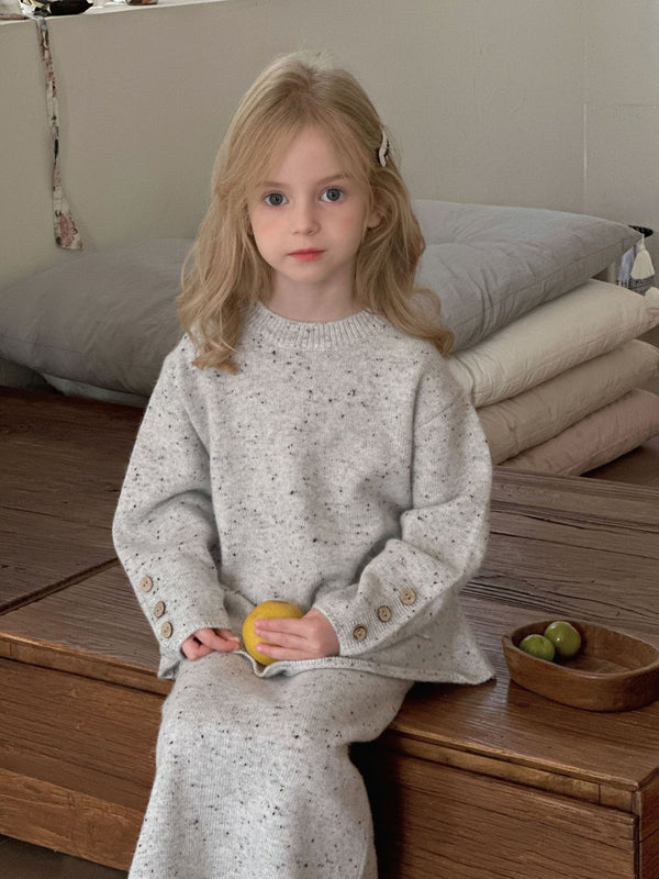 Girls Sweater Set | Knit Pullover Top and Skirt Two-Piece