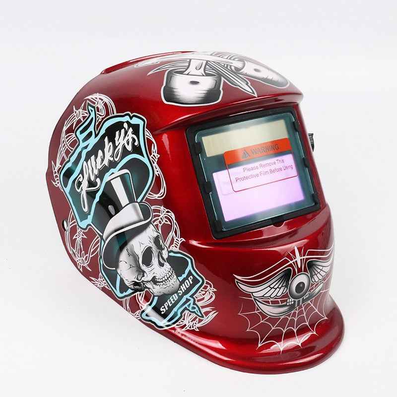 Red Pirate Welding Helmet