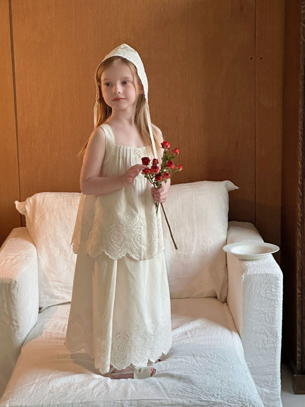 Girls Embroidered Outfit Set | Princess Top and Skirt Two-Piece