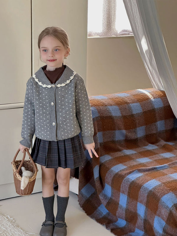 Girls Pleated Skirt | Plaid School Style Skirt with Safety Shorts