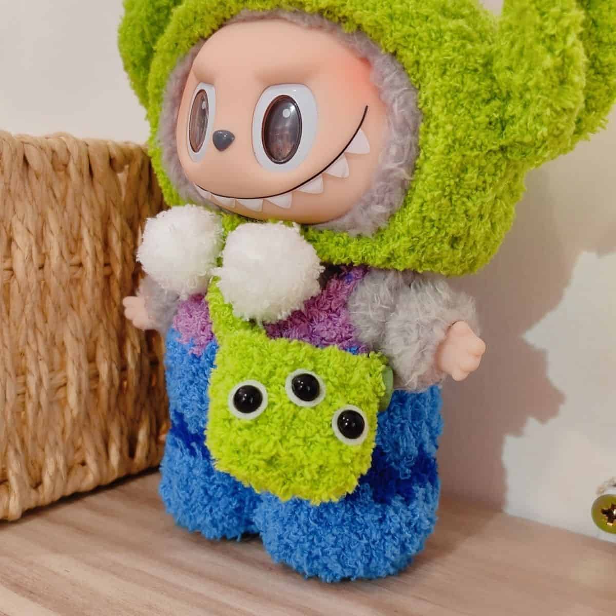Labubu Crochet Clothes Outfits Three-Eyed Monster Suit