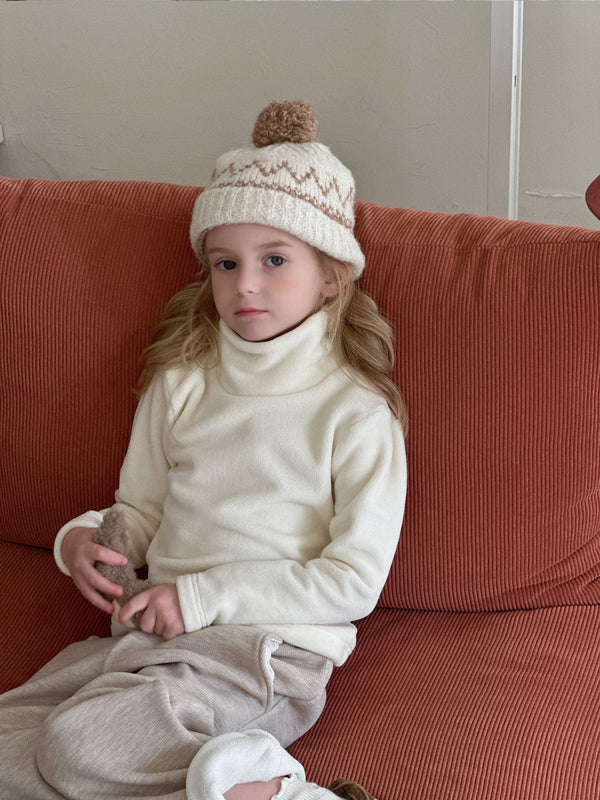 Girls Fleece Undershirt | Long Sleeve Cotton Base Layer Tee