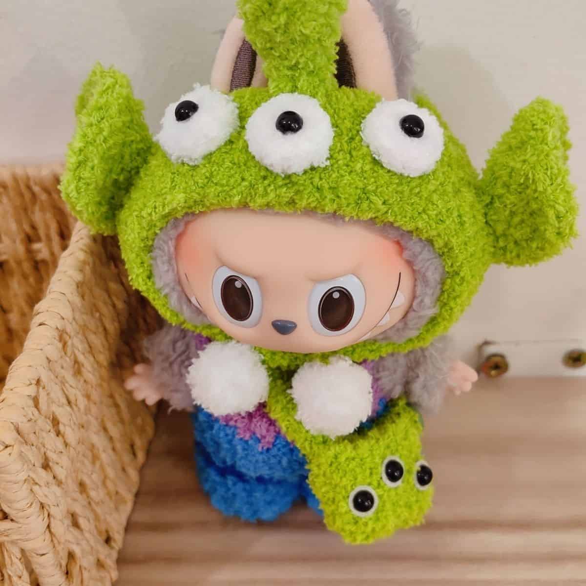 Labubu Crochet Clothes Outfits Three-Eyed Monster Suit