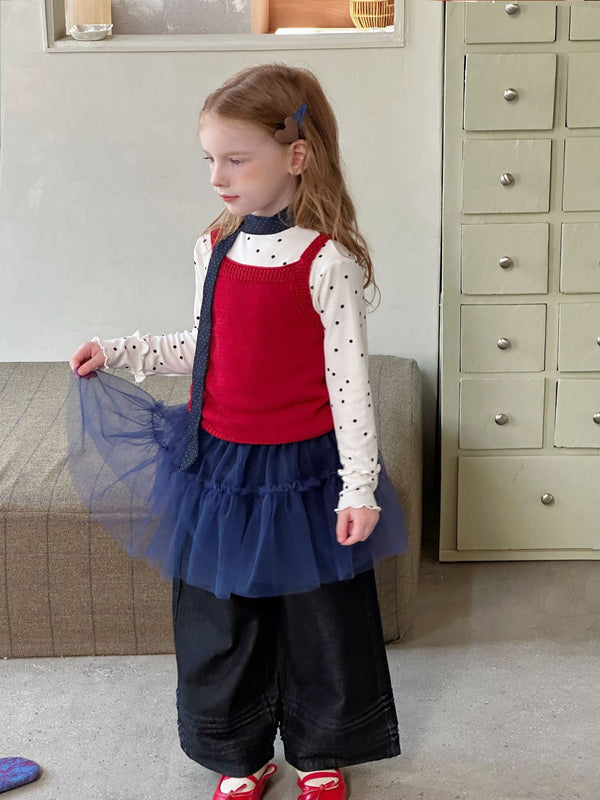 Girls Layered Mesh Skirt | Fashion Lace Trim Tutu