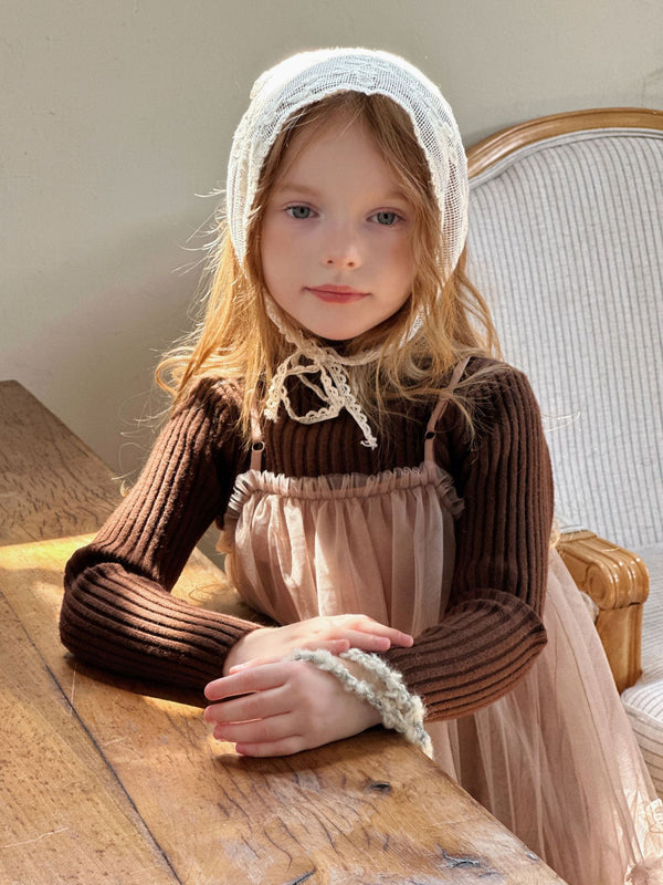 Girls Suspender Dress | Mesh Princess Dress for Kids