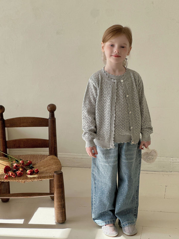 Girls Cardigan Set | Knit Jacket and Vest Two-Piece Outfit