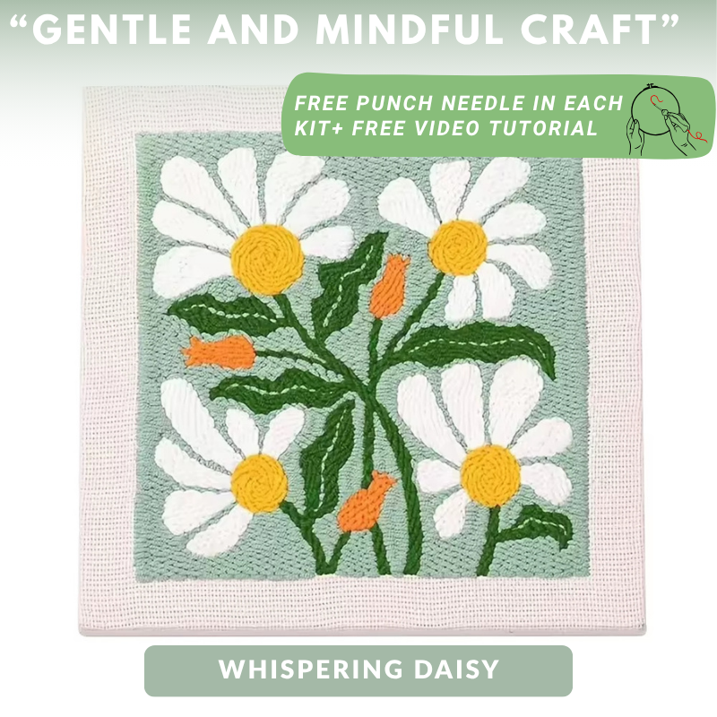 Calming Punch Needle Kits for Beginners – Therapeutic DIY Embroidery Set