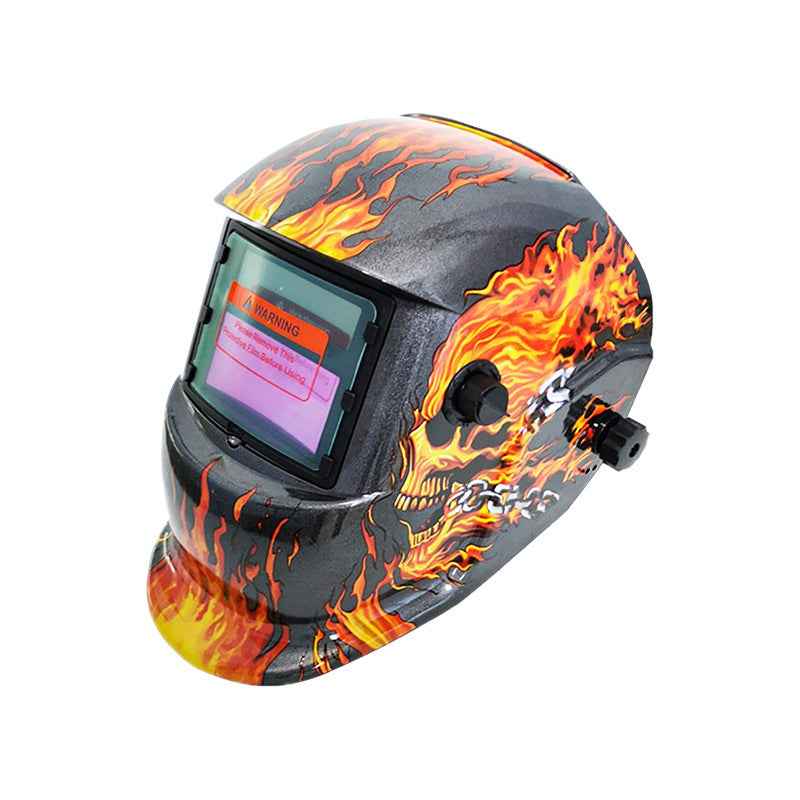 Black Fire Skull Welding Helmet