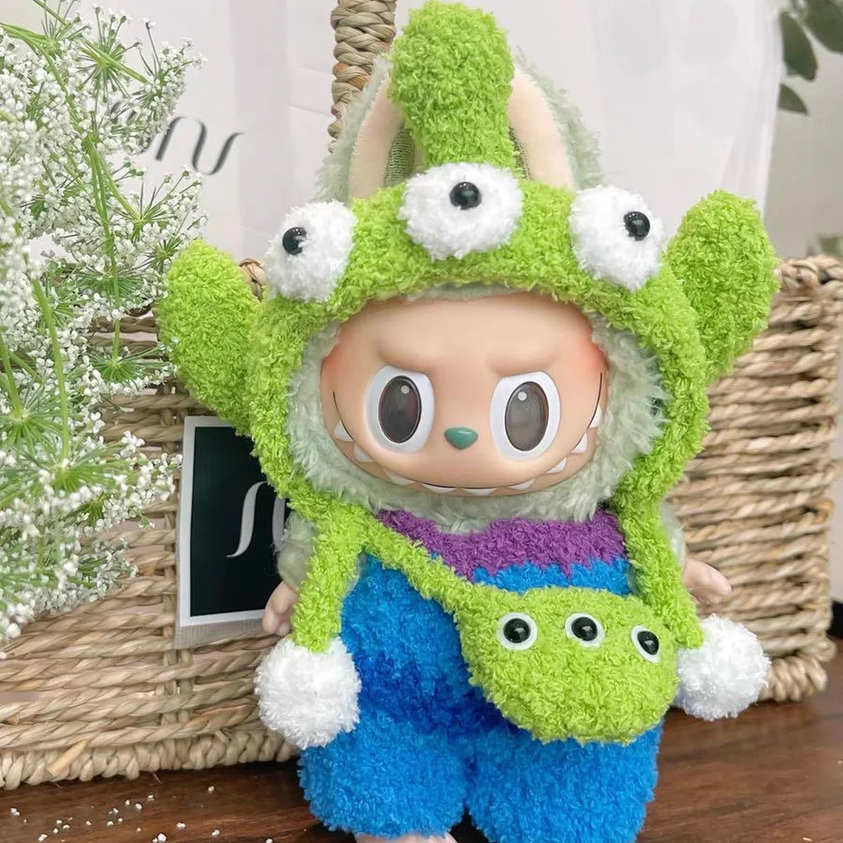 Labubu Crochet Clothes Outfits Three-Eyed Monster Suit