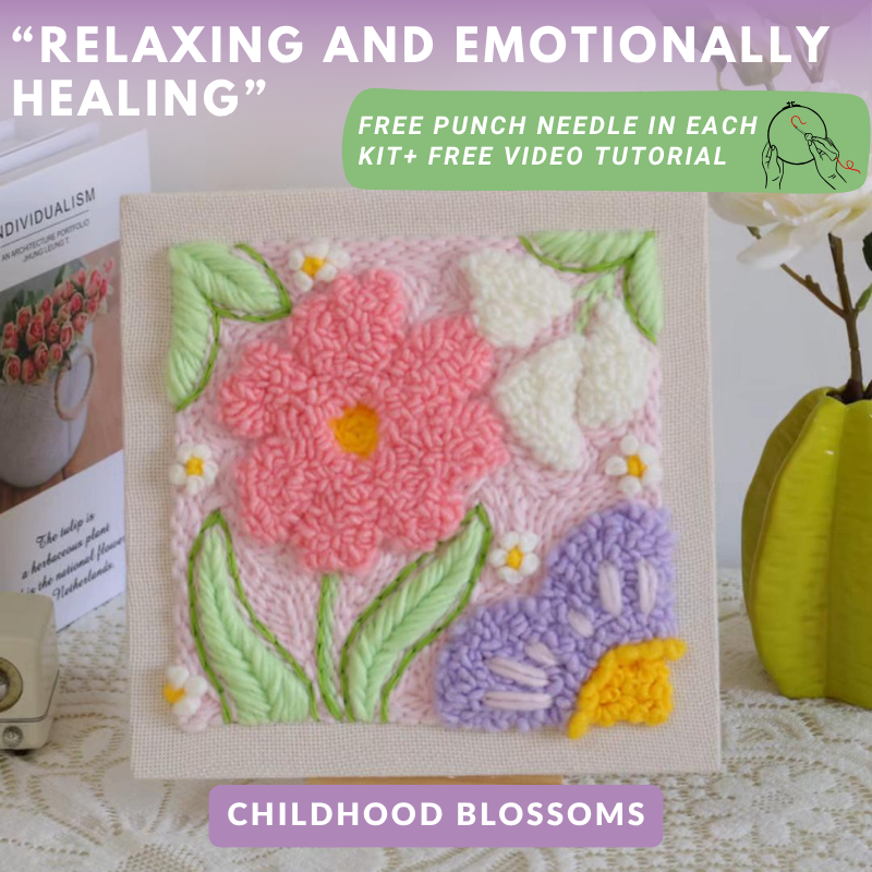 Calming Punch Needle Kits for Beginners – Therapeutic DIY Embroidery Set
